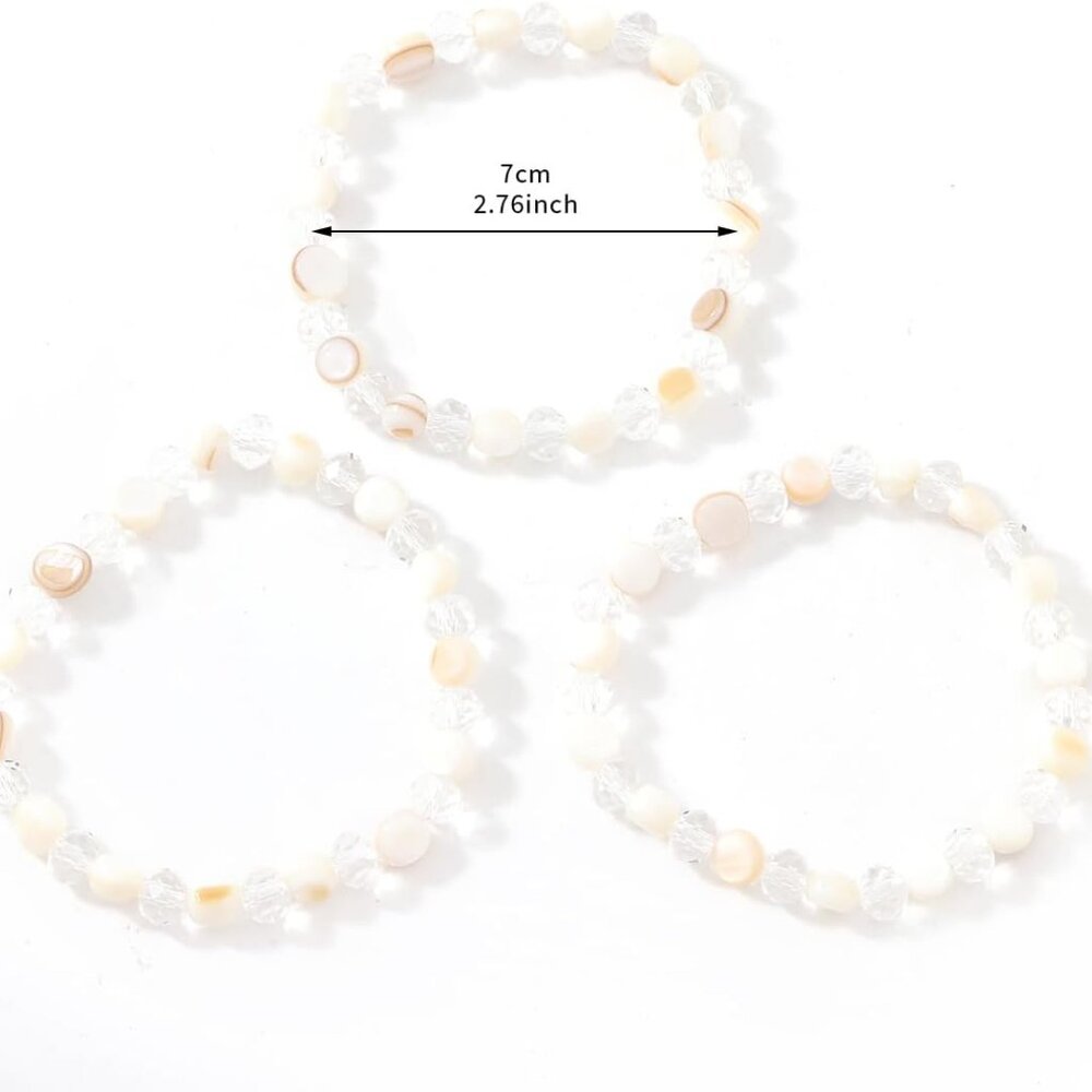 Multi Rows Stackable Stretch Bracelet Colorful Sh… - image 6